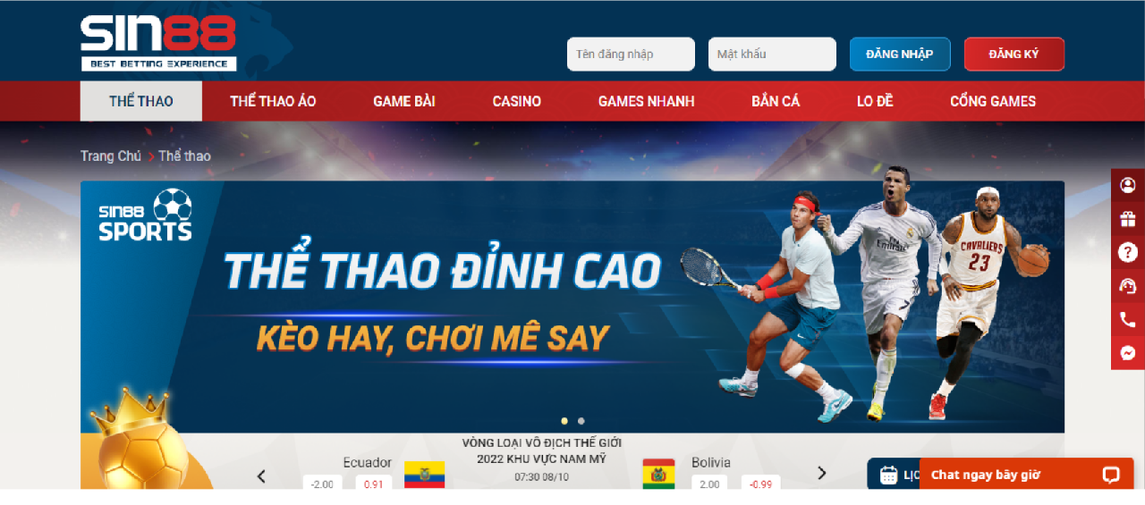 Sin88 hiện nay sở hữu cho mình nhiều loại hình cá cược khác nhau và vô cùng đa dạng.