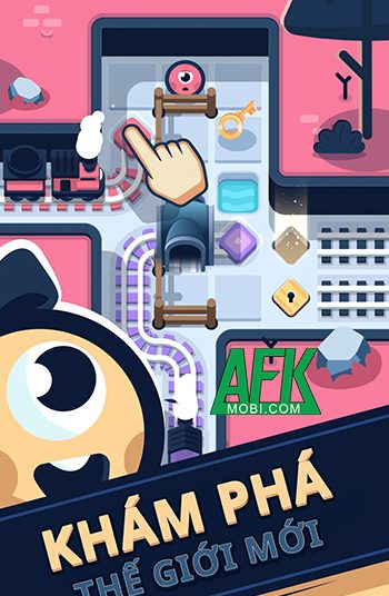 Vẽ đường ray cho tàu hỏa chạy tại game casual giải đố Rail Rescue: Puzzle Lines