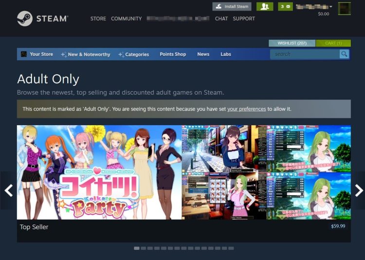 Steam Bất Ngờ Có Động Thái Gay Gắt Hơn Với Các Trò Chơi Dành Cho Người Lớn