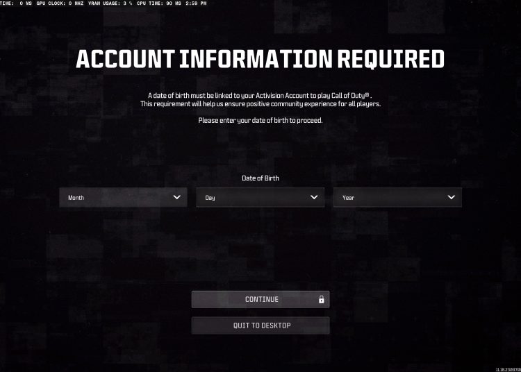 Activision Chính Thức Giới Thiệu Yêu Cầu Xác Nhận Độ Tuổi Cho Người Chơi Call of Duty