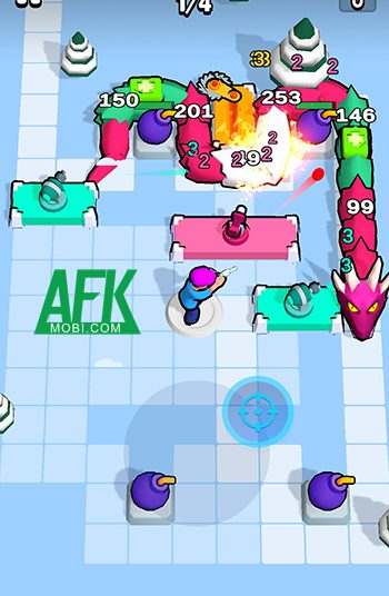 Ngăn chặn con rắn đầu rồng tới ăn thịt mình trong game Dragon Snake Defence