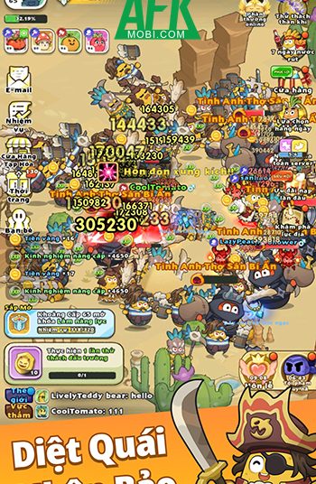 MiniHeroes: War Of Potatoes cho bạn săn bọn quái vật phát triển nhân vật khoai tây của mình