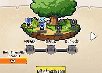 Bảo vệ bức tường của lâu đài trước các đợt kẻ thù trong game Castle Defenders Clash