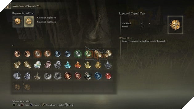 Ruptured Crystal Tear có thể tạo ra hiệu ứng kích nổ