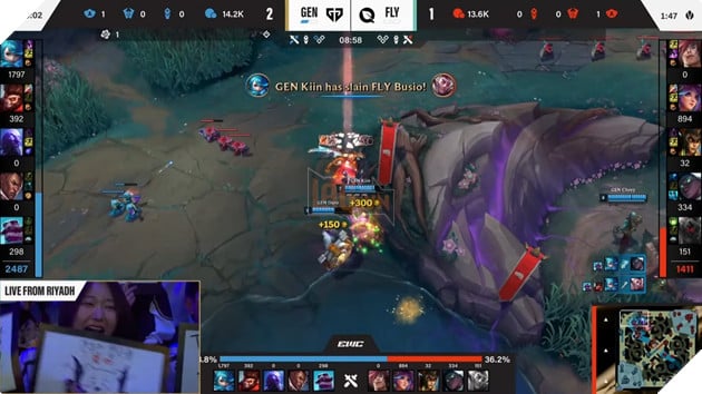 Kiin thi đấu bùng nổ bằng con bài Gwen của mình