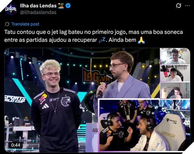 Tatu đã chia sẻ về sự ảnh hưởng của lệch múi giờ tới phong độ của FURIA tại EWC 2025