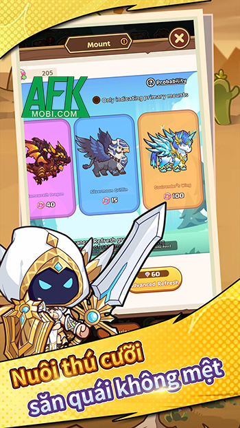 Hóa thân hiệp sĩ ngày đánh quái đêm mở hòm trong game Amazing Knight 2 Hóa thân hiệp sĩ ngày đánh quái đêm mở hòm trong game Amazing Knight 2