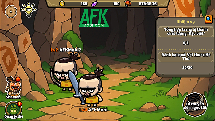 Tập hợp đội anh hùng chinh phục các ngục tối trong game Cromagnon Quest 1