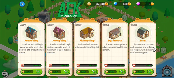 Fantasy Town Mobile mời bạn gầy dựng một thị trấn nhỏ của những nhà phiêu lưu 3