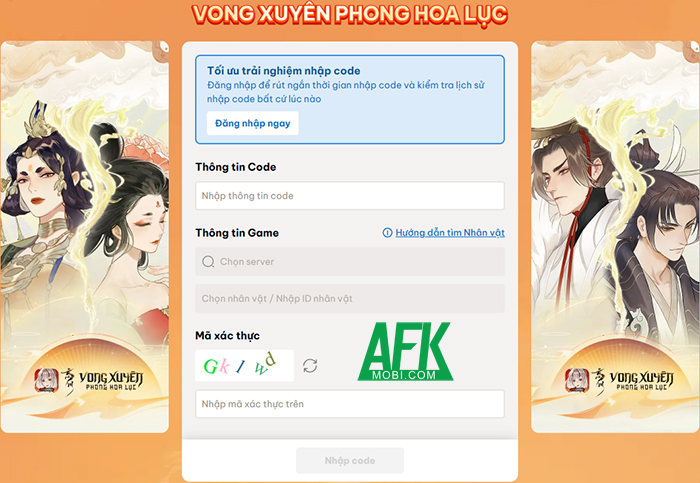 Tổng hợp gift code game Vong Xuyên Phong Hoa Lục mới nhất trong tháng 0