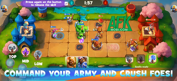 Sử dụng các tay sai để đánh bại đối thủ trong game chiến thuật PvP Kingdoms Collide Mobile 0
