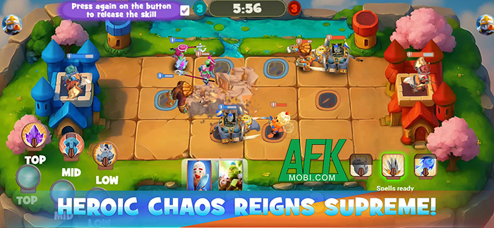 Sử dụng các tay sai để đánh bại đối thủ trong game chiến thuật PvP Kingdoms Collide Mobile 2