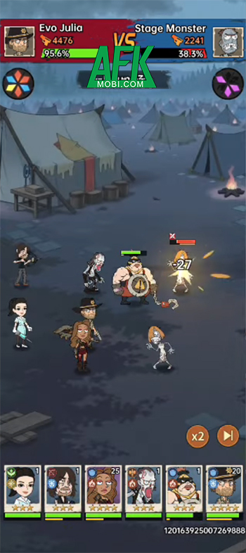 Survivors Squad game mô phỏng chiến thuật lẫn đấu tướng lấy chủ đề hậu tận thế zombie 2