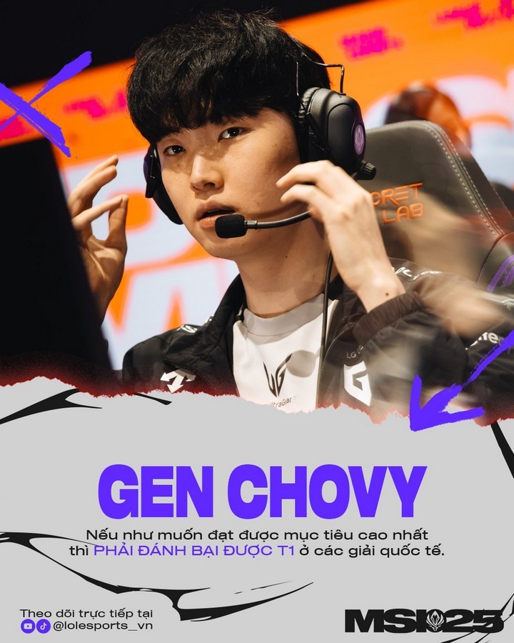 Phỏng vấn Gen.G Chovy sau trận thắng: Mục tiêu tối thượng của Gen.G là đánh bại T1! Phỏng vấn Gen.G Chovy sau trận thắng: Mục tiêu tối thượng của Gen.G là đánh bại T1!