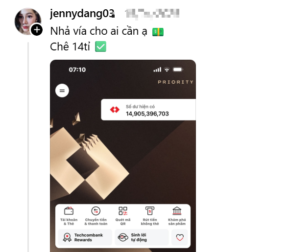 Hot girl xinh đẹp khoe số dư khủng, sổ đỏ cả sấp, cư dân mạng nhiệt tình 