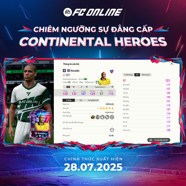FC Online gây sốc với mùa thẻ Continental Heroes: Messi vượt Ronaldo, dàn huyền thoại 