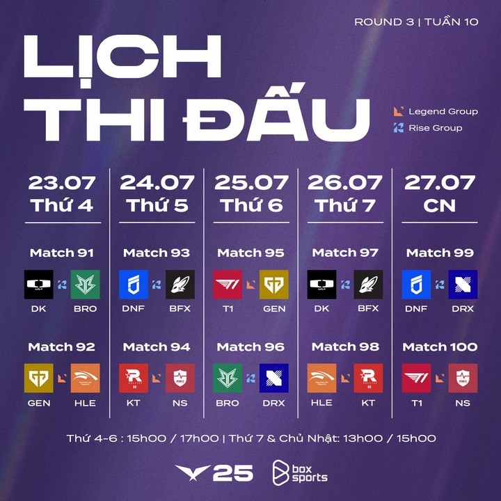 Lịch Thi Đấu LCK Round 3 Tuần 10: Gen.G Chạm Trán HLE - T1 vs Gen.G!