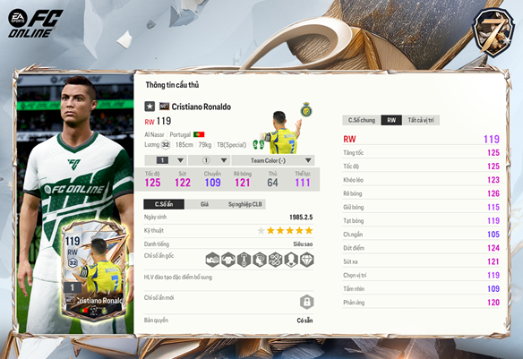 FC ONLINE chơi lớn: Tri ân sinh nhật 7 tuổi, tung ra mùa thẻ quốc dân dành riêng cho C.RONALDO và các huyền thoại áo mặc số 7!- Ảnh 1.