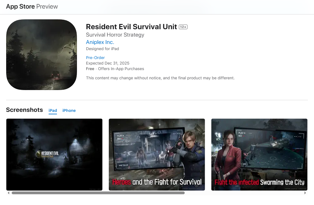 Resident Evil Survival Unit mở đăng ký sớm trên App Store, mang tới một trải nghiệm kinh dị hoàn toàn mới- Ảnh 3. Resident Evil Survival Unit mở đăng ký sớm trên App Store, mang tới một trải nghiệm kinh dị hoàn toàn mới- Ảnh 3.