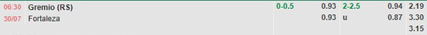 TL Gremio vs Fortaleza