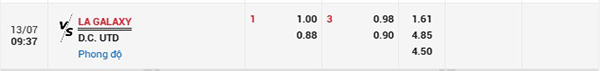 TL LA Galaxy vs DC Utd