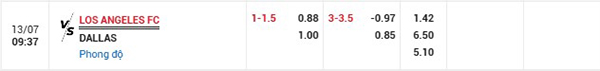 Tl Los Angeles FC vs Dallas
