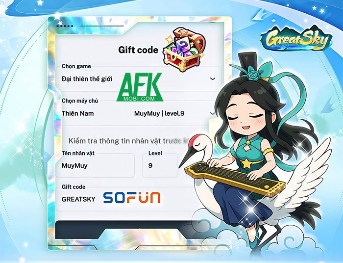 Tổng hợp gift code game Great Sky: Đại Thiên Thế Giới mới nhất trong tháng