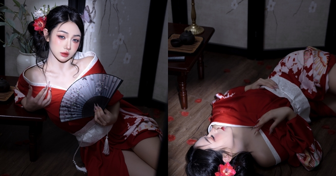 Trần Hà Linh quyến rũ trong bộ ảnh kimono phá cách “trễ nải”