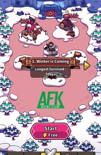 Bảo vệ vùng đất băng giá của bản thân trước bọn quái vật trong game Help Us My Lord