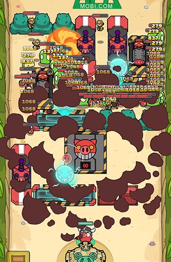 Cùng chú lợn đỏ phòng thủ trước bọn kẻ thù trong game Little Piggy Defense
