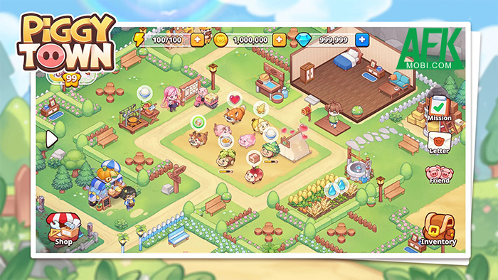 Piggy Town mời game thủ bắt đầu công cuộc gầy dựng một thị trấn lợn của riêng mình