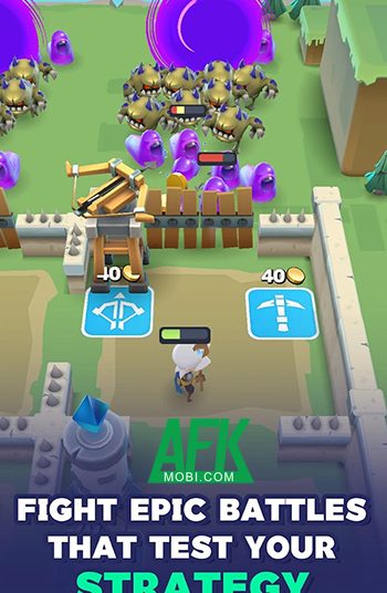 Xây dựng tuyến phòng thủ chống lại các đợt quái vật trong game Knightcraft