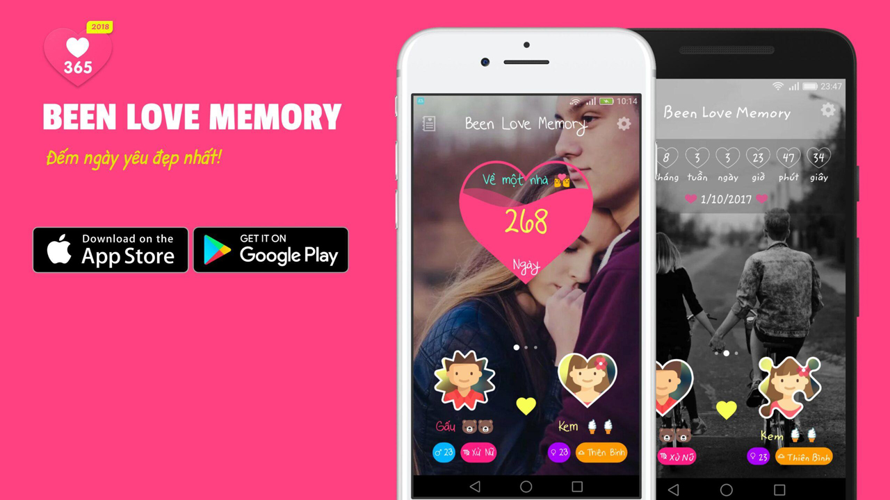 Ứng dụng đếm ngày yêu Been Love Memory