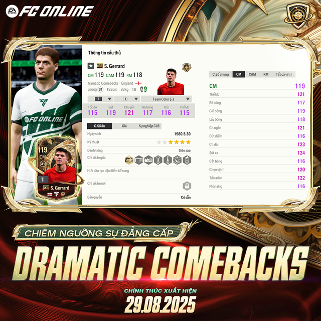 FC Online: Top 5 cầu thủ đáng chú ý của mùa thẻ Dramatic Comeback- Ảnh 4. FC Online: Top 5 cầu thủ đáng chú ý của mùa thẻ Dramatic Comeback- Ảnh 4.