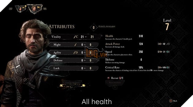 Game Thu Clair Obscur: Expedition 33 Chia Se Loi Choi Khong Can Toi Parry Hay Dodge 2 Dồn hết điểm vào Vitality để trâu nhất có thể