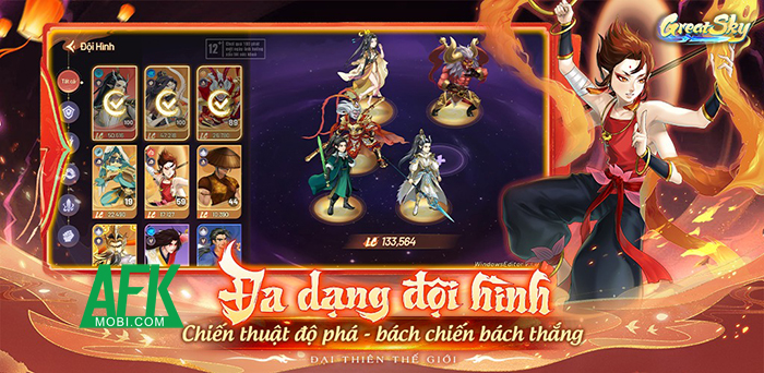 Great Sky: Đại Thiên Thế Giới game đấu tướng lấy chủ đề đa vũ trụ ra mắt game thủ Việt 1 Great Sky: Đại Thiên Thế Giới game đấu tướng lấy chủ đề đa vũ trụ ra mắt game thủ Việt 1