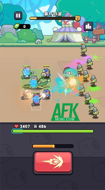 Phòng thủ trước bọn zombie cùng các chú chuột lang nước tại game Capybara Gear Up! 1