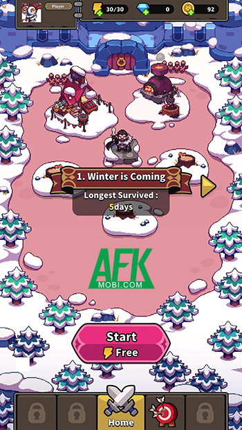 Bảo vệ vùng đất băng giá của bản thân trước bọn quái vật trong game Help Us My Lord 0