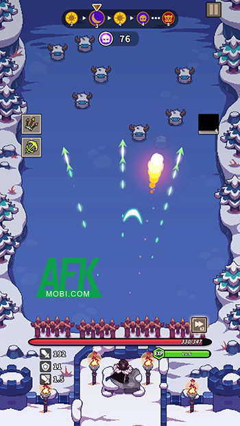 Bảo vệ vùng đất băng giá của bản thân trước bọn quái vật trong game Help Us My Lord 2