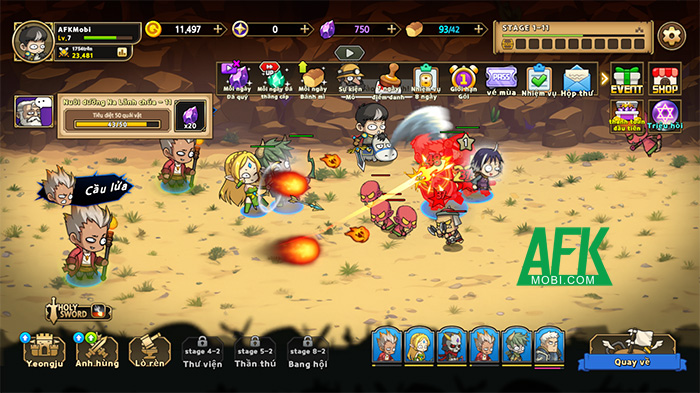 Tập hợp đội anh hùng của bạn khi vào vai một lãnh chúa trẻ trong game Heroes & Gear? Yoink! 1