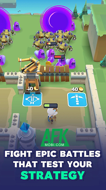 Xây dựng tuyến phòng thủ chống lại các đợt quái vật trong game Knightcraft 0