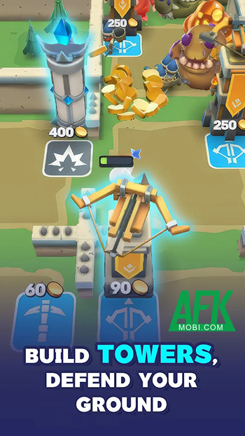 Xây dựng tuyến phòng thủ chống lại các đợt quái vật trong game Knightcraft 2