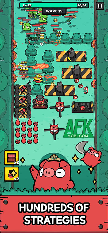 Cùng chú lợn đỏ phòng thủ trước bọn kẻ thù trong game Little Piggy Defense 1