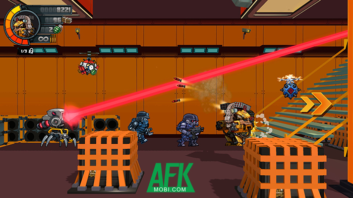 Metal Soldiers 4 game hành động bắn súng đi cảnh được lấy cảm hứng từ series Metal Slug 2