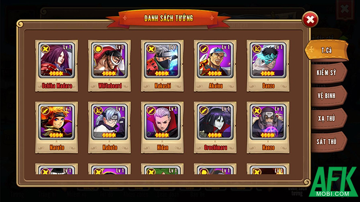 Tứ Hoàng Hỏa Quốc game đấu tướng chiến thuật chủ đề Naruto kết hợp One Piece 1