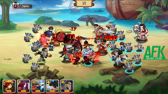 Tứ Hoàng Hỏa Quốc game đấu tướng chiến thuật chủ đề Naruto kết hợp One Piece 2