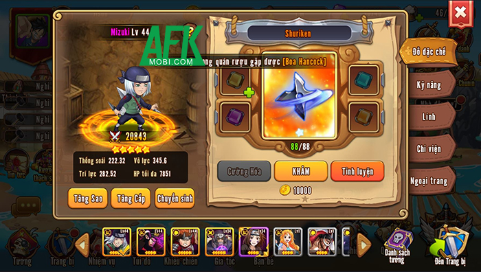 Tứ Hoàng Hỏa Quốc game đấu tướng chiến thuật chủ đề Naruto kết hợp One Piece 3