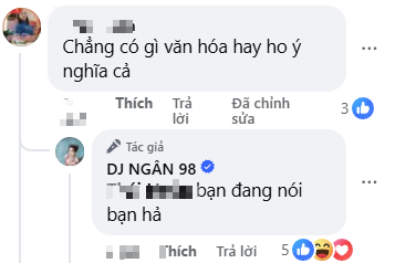 Hóa búp bê ướt sũng dưới mưa, Ngân 98 tuyên bố: 