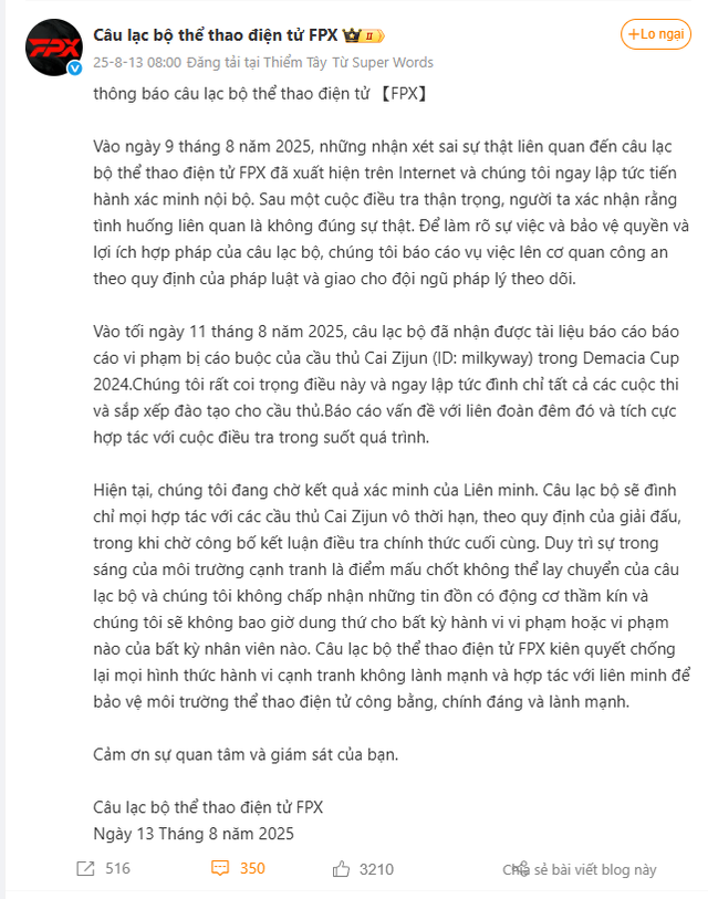Tuyển thủ tiềm năng nhất nhì LPL vướng nghi vấn tiêu cực, đội tuyển ngay lập tức hành động- Ảnh 3.