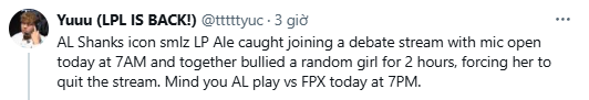 Loạt sao LPL dính nghi vấn bạo lực mạng với một nữ streamer, có cả Á quân EWC- Ảnh 2. Loạt sao LPL dính nghi vấn bạo lực mạng với một nữ streamer, có cả Á quân EWC- Ảnh 2.
